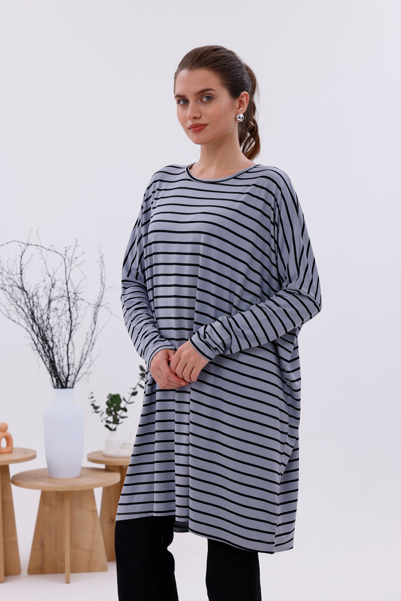 AFL Striped Tunic Gray