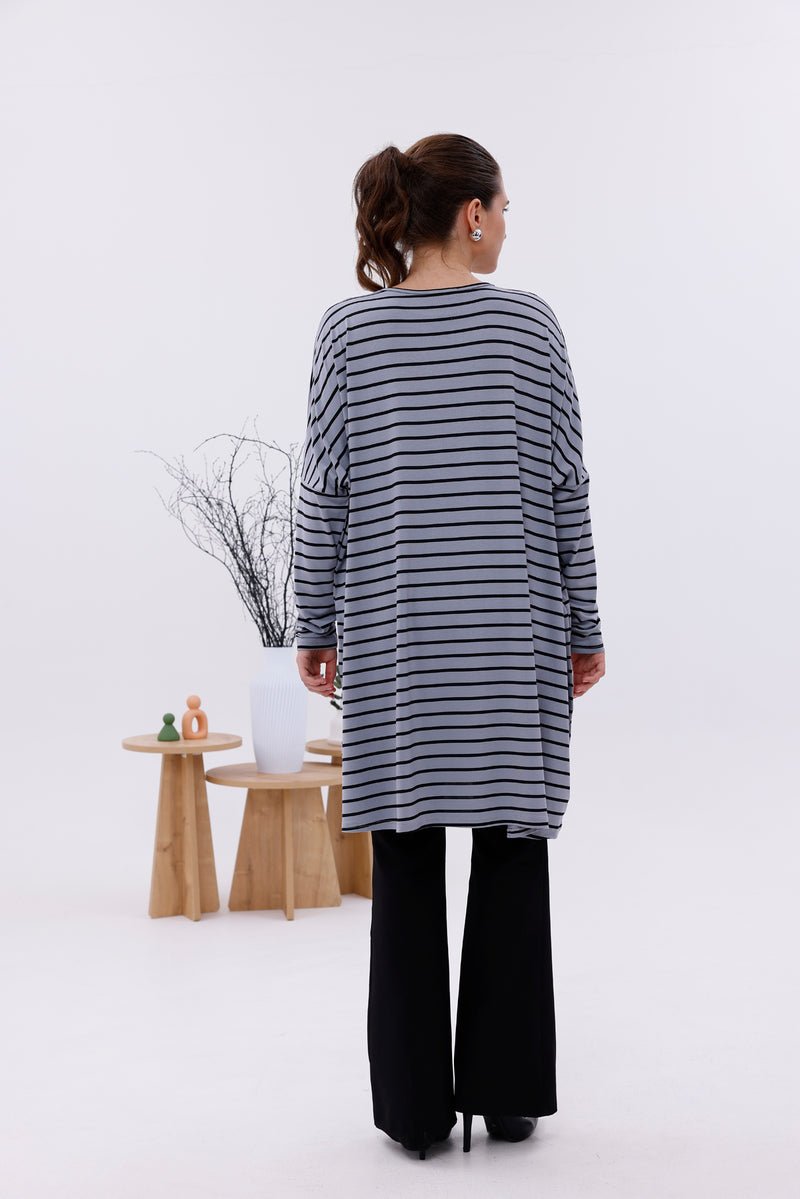 AFL Striped Tunic Gray