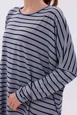 AFL Striped Tunic Gray
