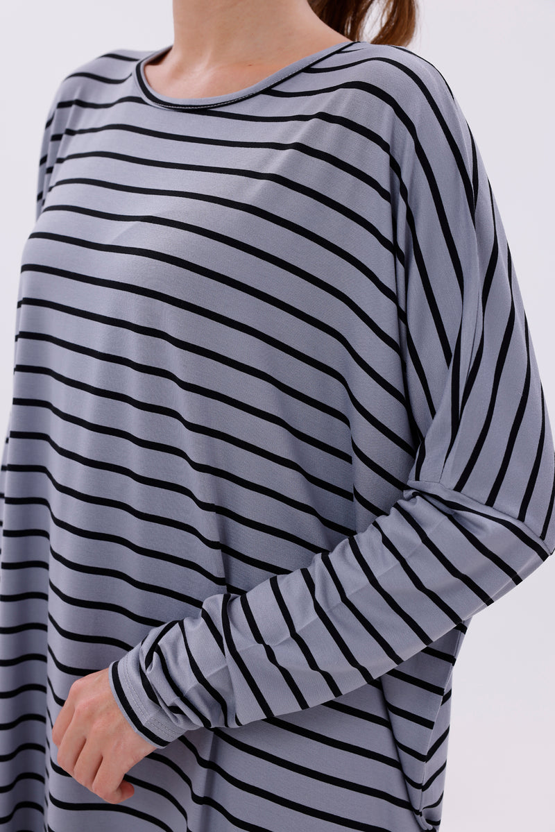 AFL Striped Tunic Gray