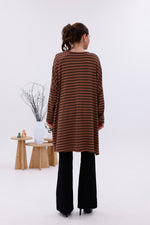 AFL Striped Tunic Brown