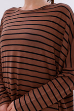 AFL Striped Tunic Brown
