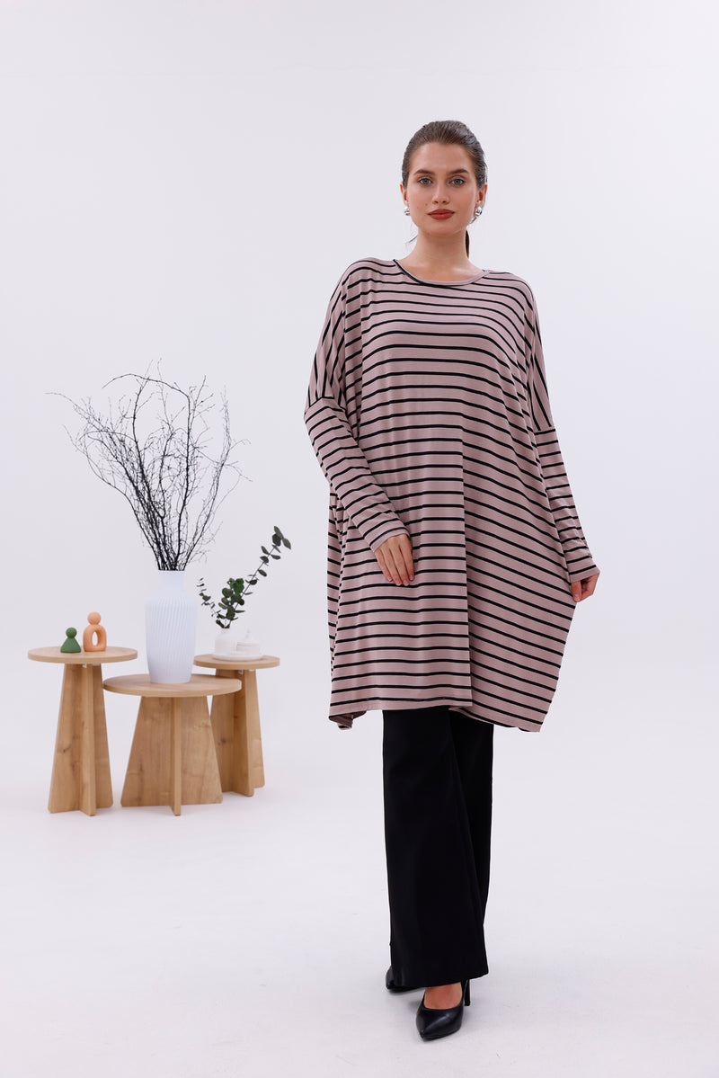 AFL Striped Tunic Mink