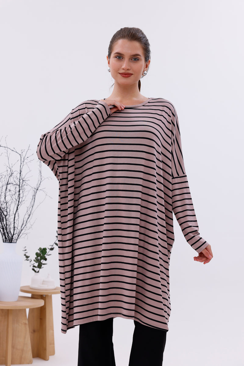 AFL Striped Tunic Mink