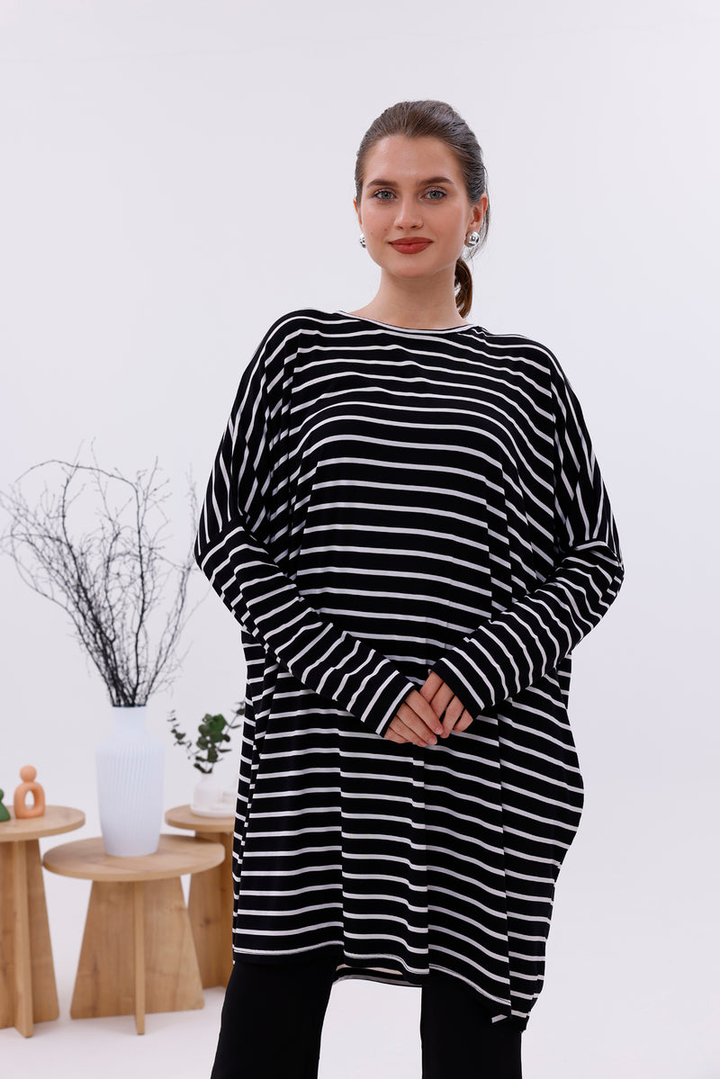 AFL Striped Tunic Black