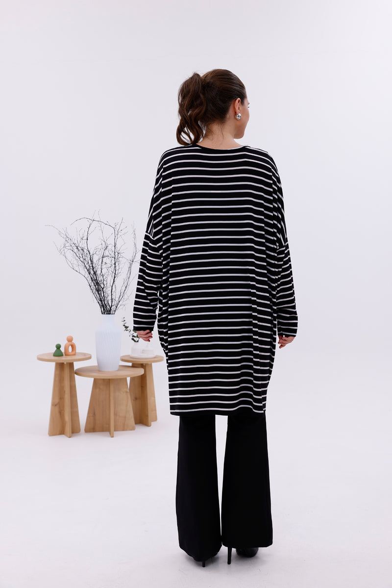 AFL Striped Tunic Black