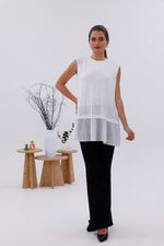 AFL Pleated Sleeveless Inner Tunic White