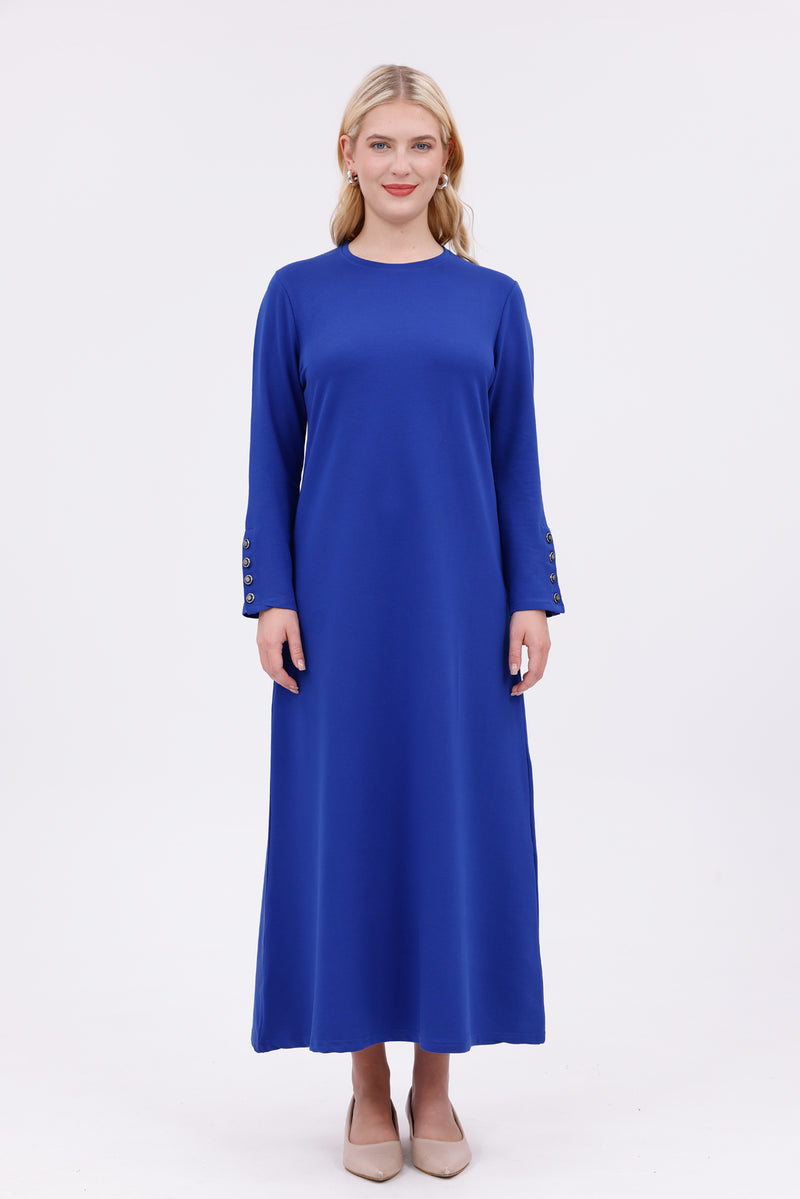 JMN Cotton Dress Sax Blue