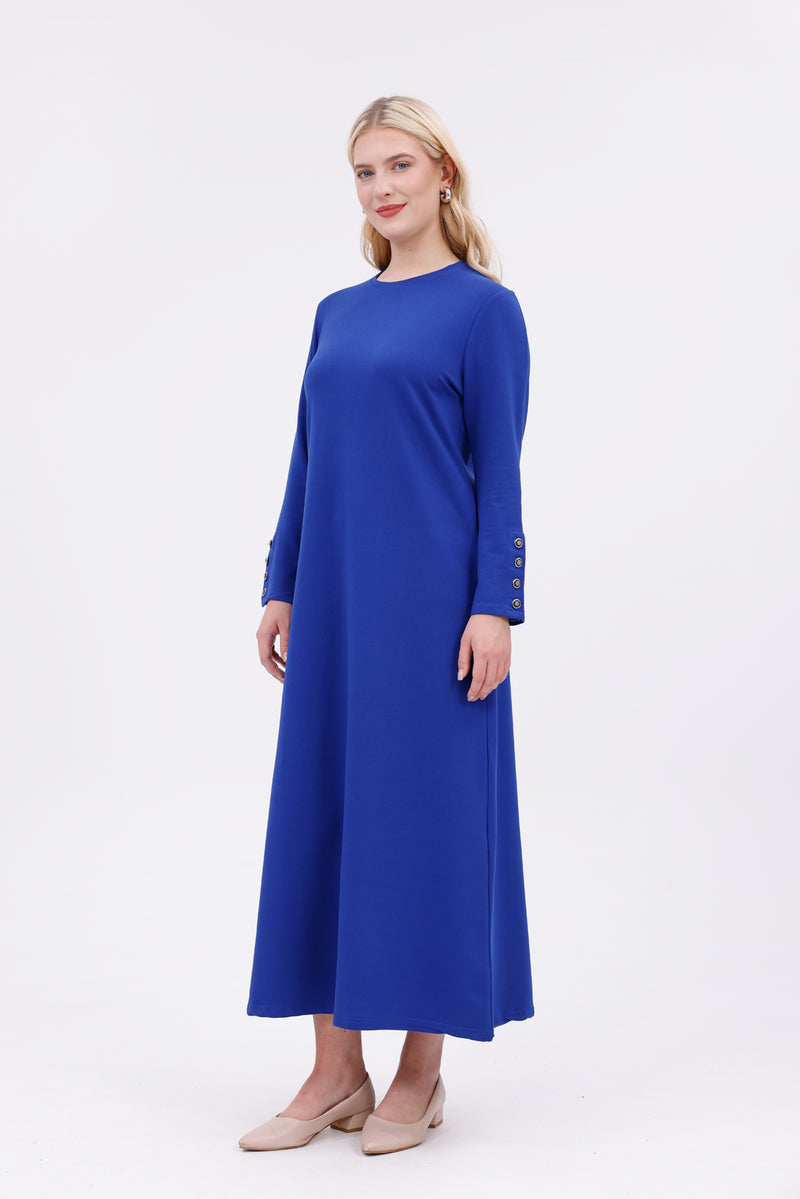 JMN Cotton Dress Sax Blue