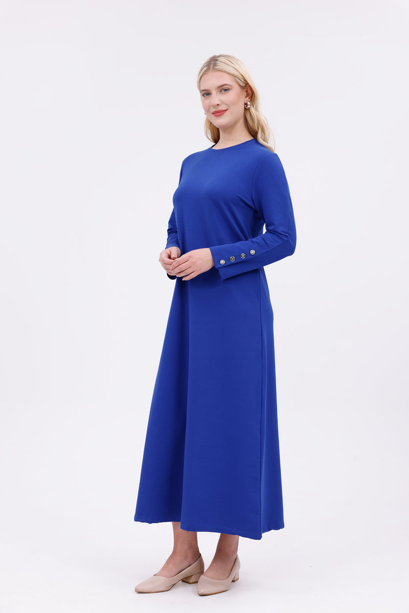 JMN Cotton Dress Sax Blue
