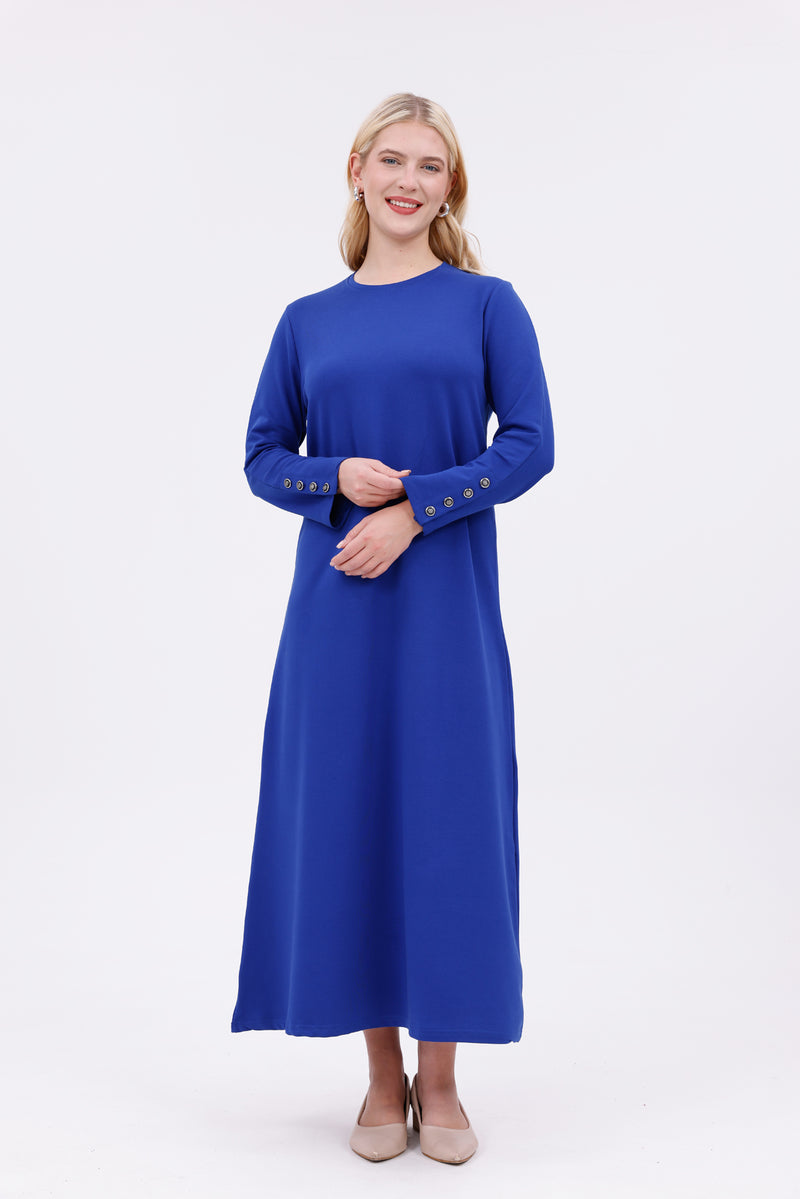JMN Cotton Dress Sax Blue