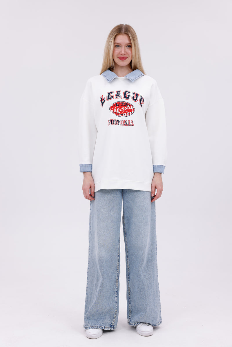 AYZ League Sweatshirt Ecru