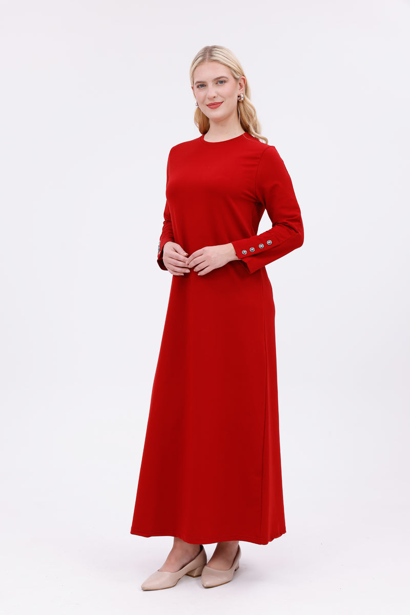 JMN Cotton Dress Red