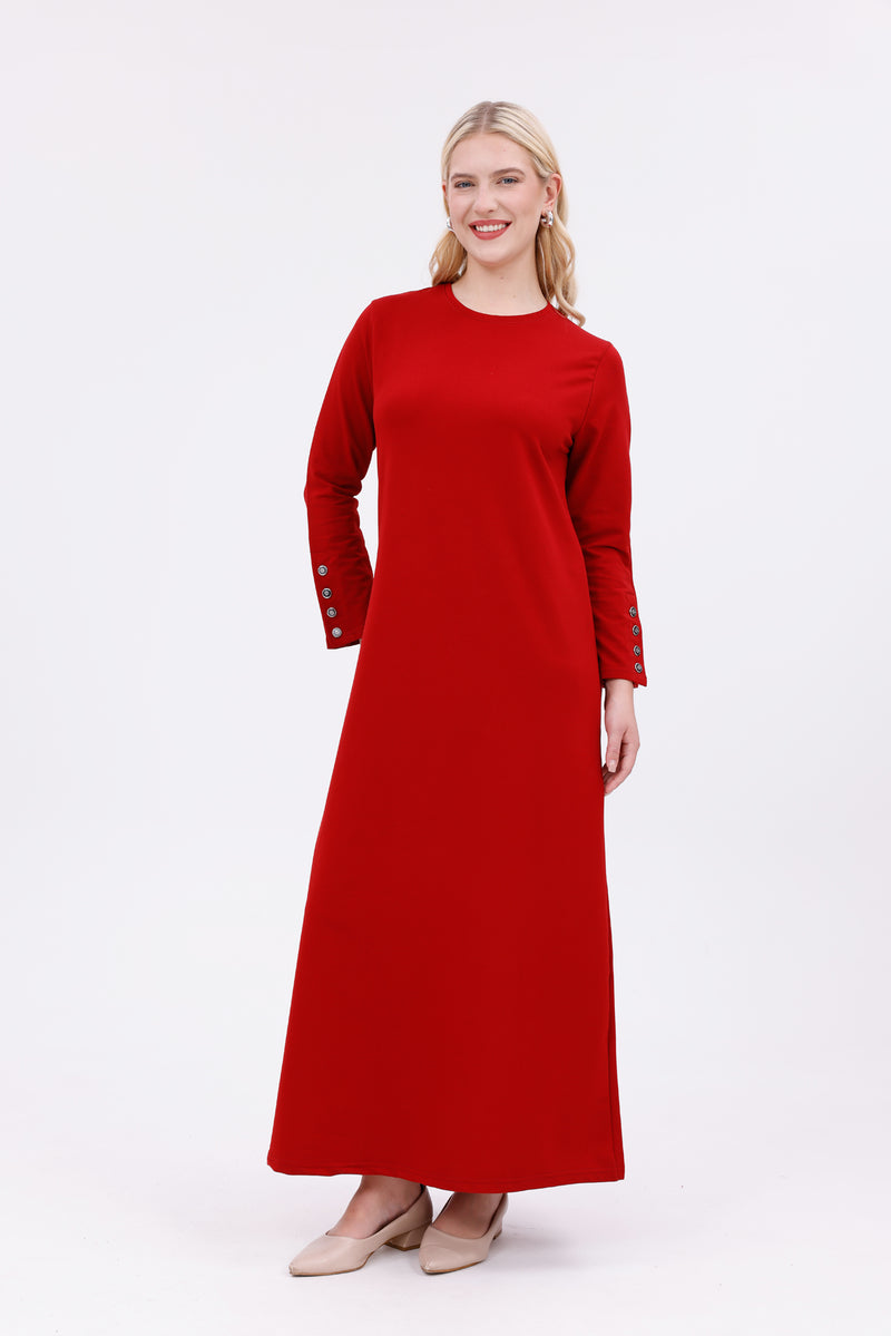 JMN Cotton Dress Red