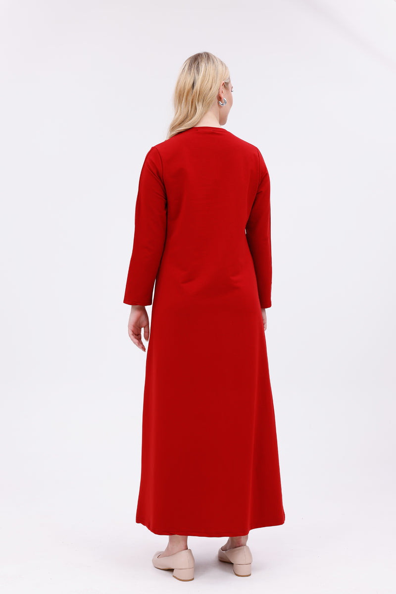 JMN Cotton Dress Red