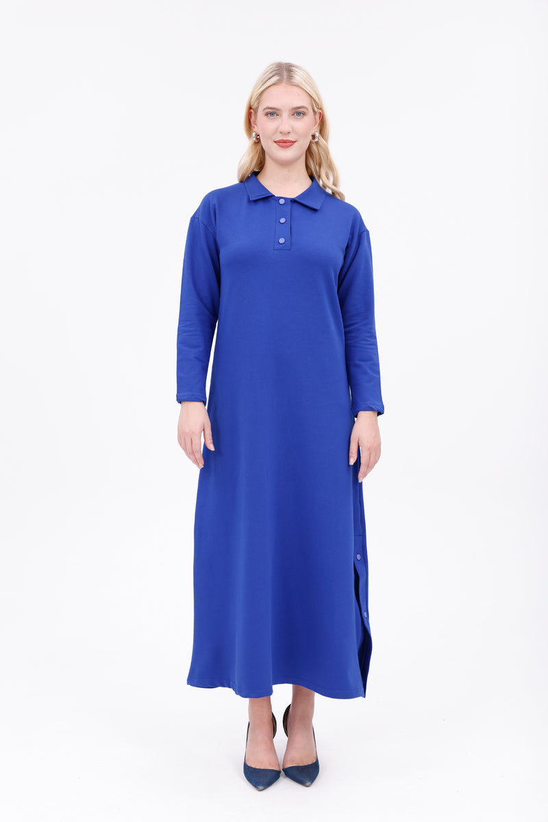 JMN New Cotton Dress Sax Blue
