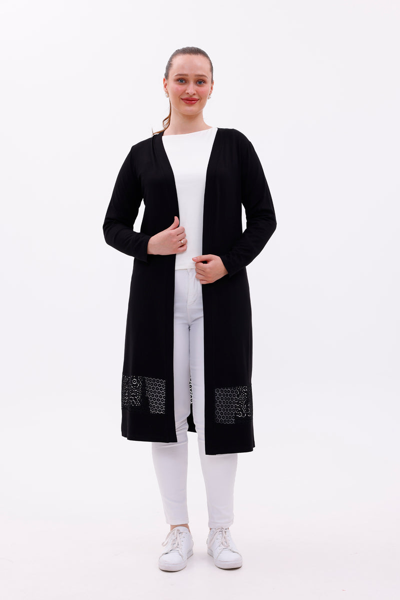 AHK Mother's Cotton Cardigan Black