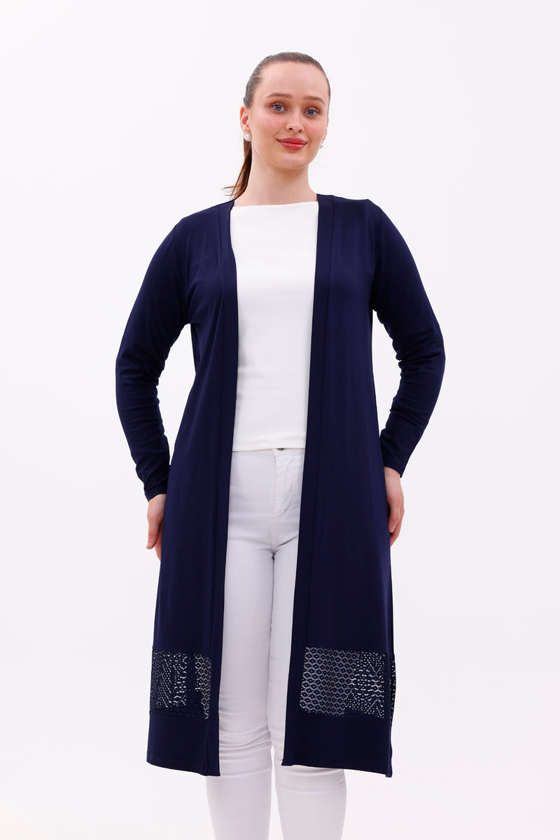 AHK Mother's Cotton Cardigan Navy Blue