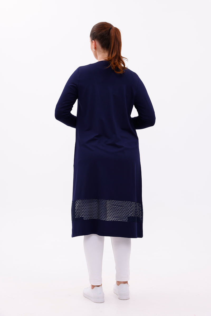 AHK Mother's Cotton Cardigan Navy Blue