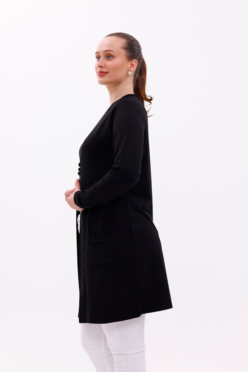 DT Grandma Cardigan Black