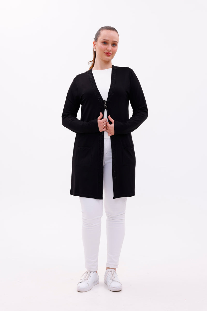 DT Grandma Cardigan Black