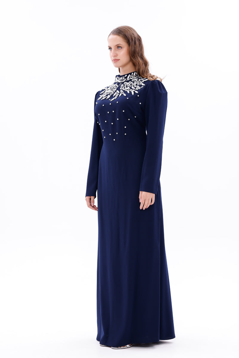 T&Y Agnes Special Occasion Dress Navy Blue