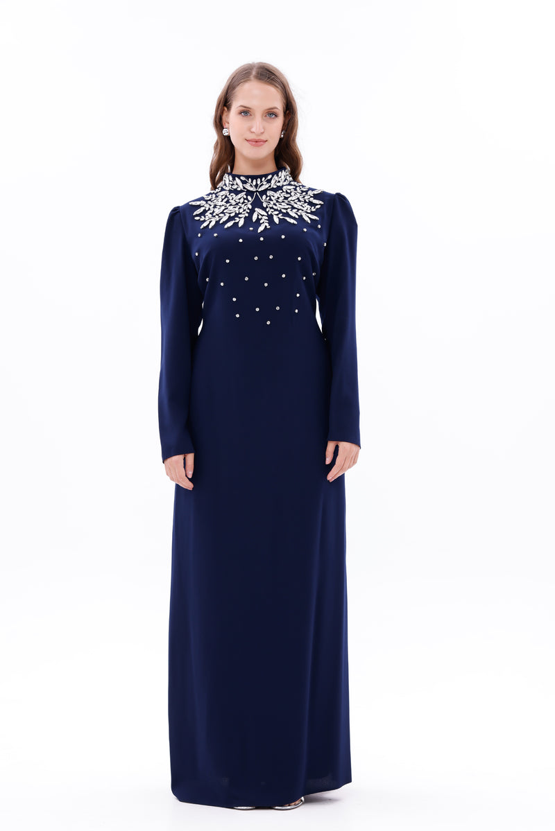 T&Y Agnes Special Occasion Dress Navy Blue