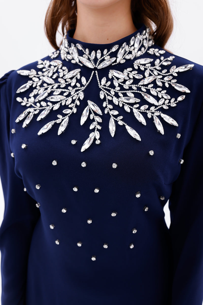 T&Y Agnes Special Occasion Dress Navy Blue