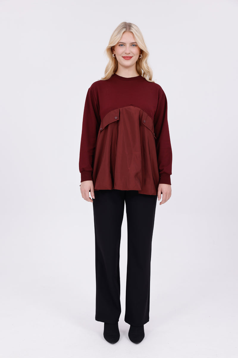 PN Parachute Sweatshirt Burgundy