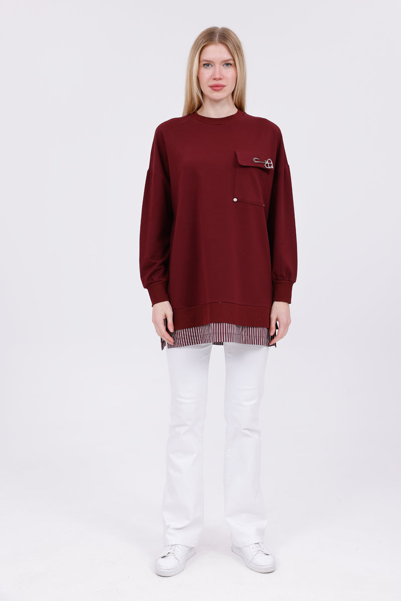 PN Mashy Sweatshirt Burgundy