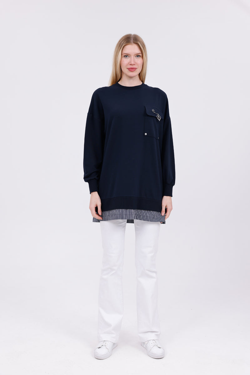 PN Mashy Sweatshirt Navy Blue