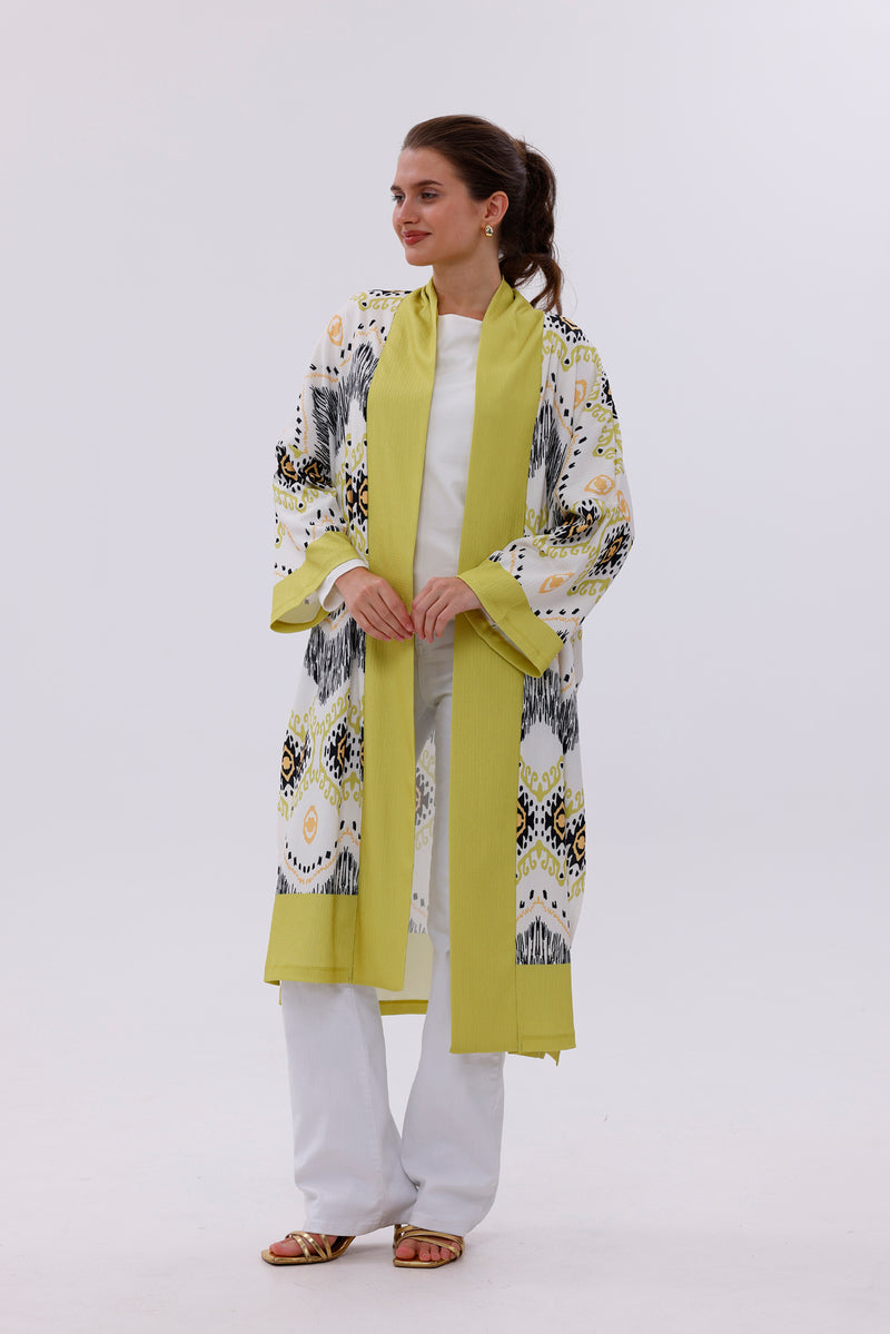 IKL Lina Cardigan Oil Green