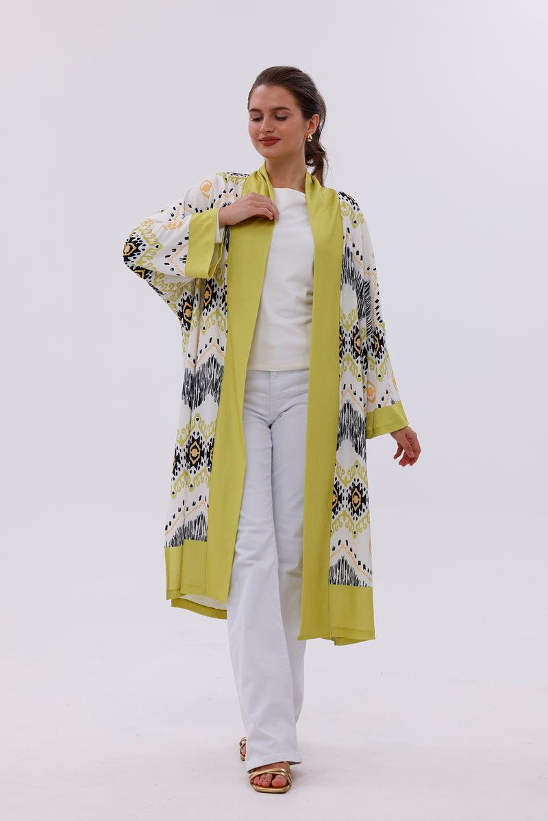 IKL Lina Cardigan Oil Green