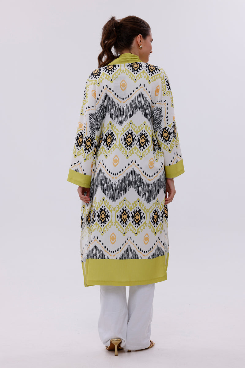 IKL Lina Cardigan Oil Green