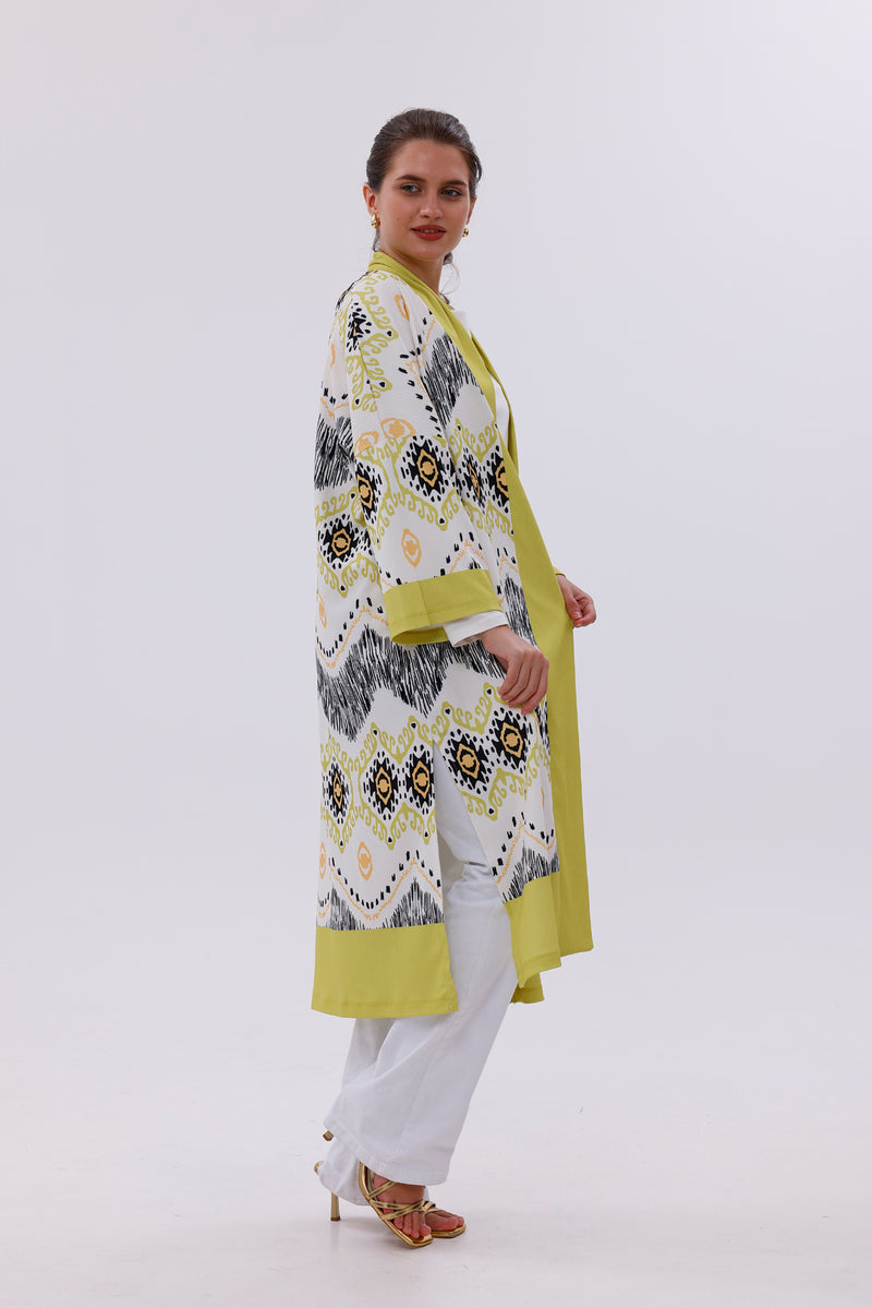 IKL Lina Cardigan Oil Green