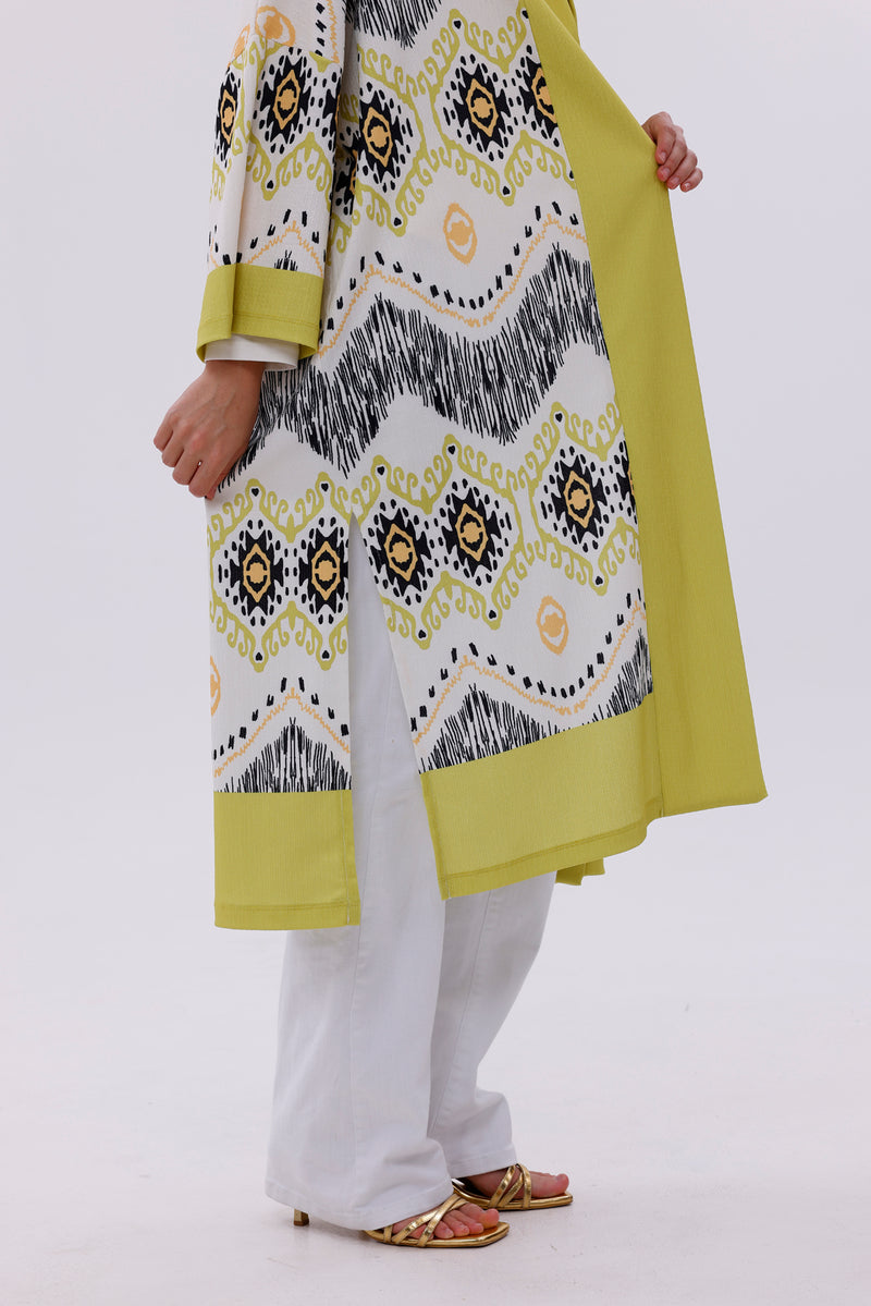 IKL Lina Cardigan Oil Green