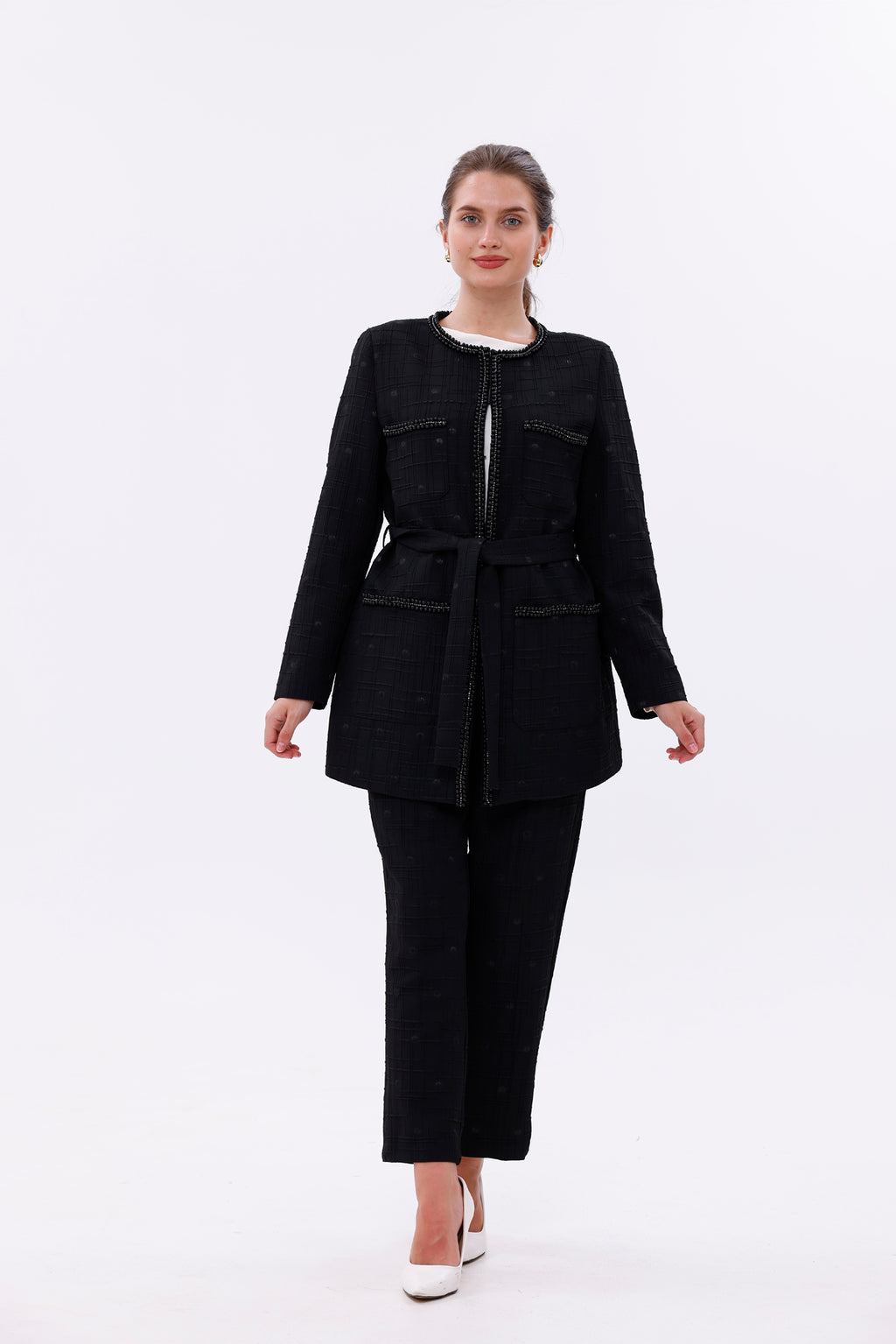 MY3 Pearl Jacquard Set Black