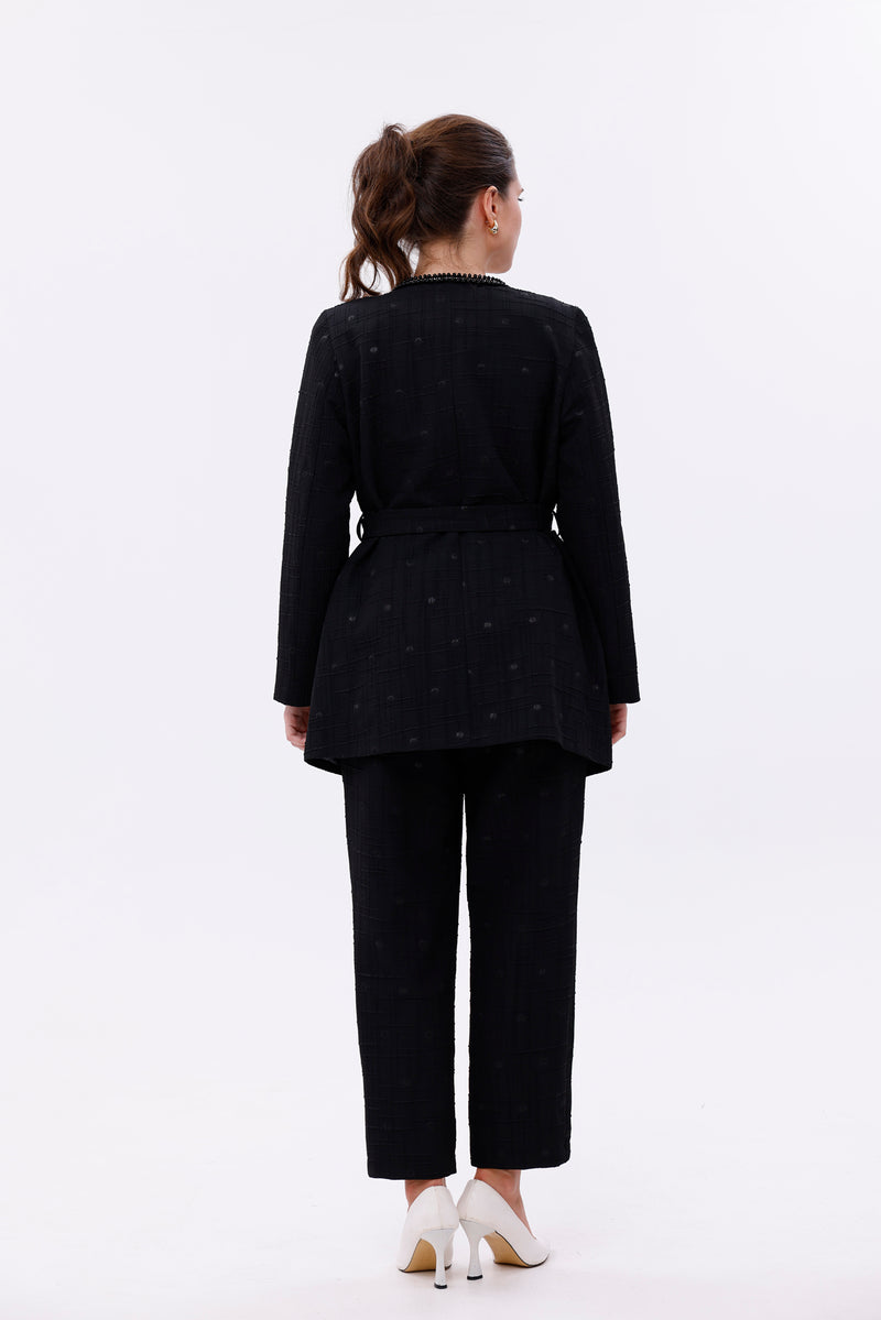MY3 Pearl Jacquard Set Black
