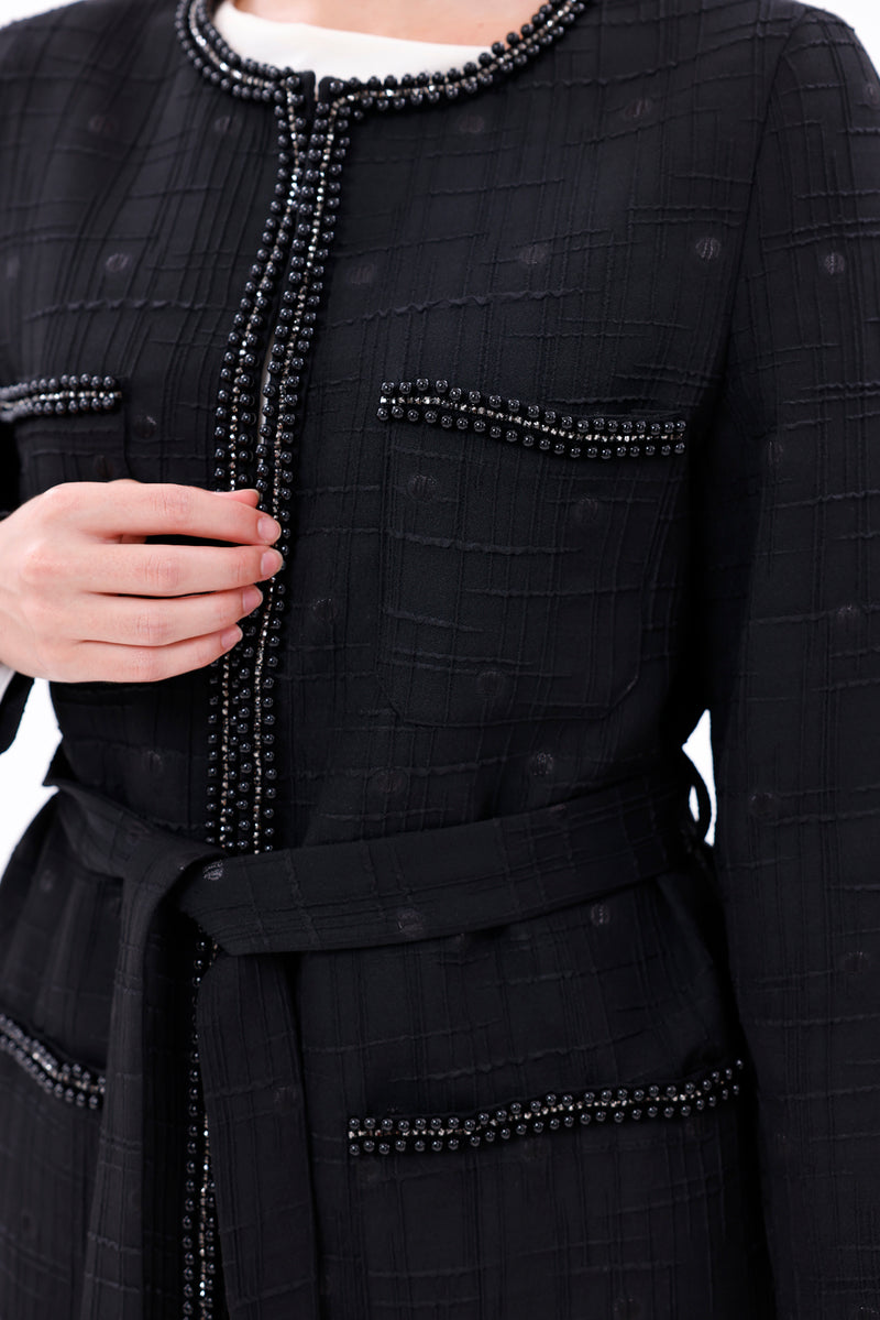 MY3 Pearl Jacquard Set Black