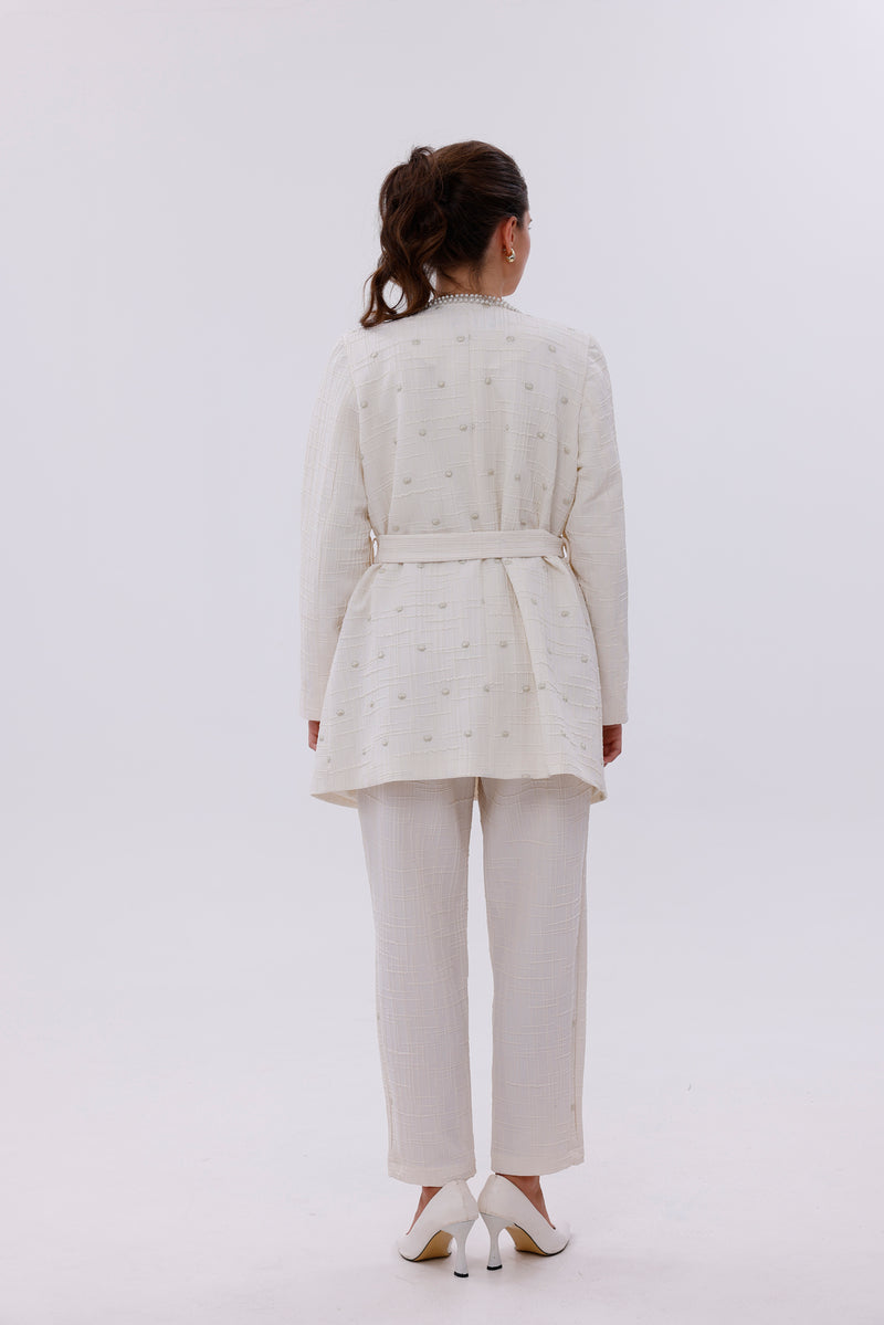 MY3 Pearl Jacquard Set Ecru