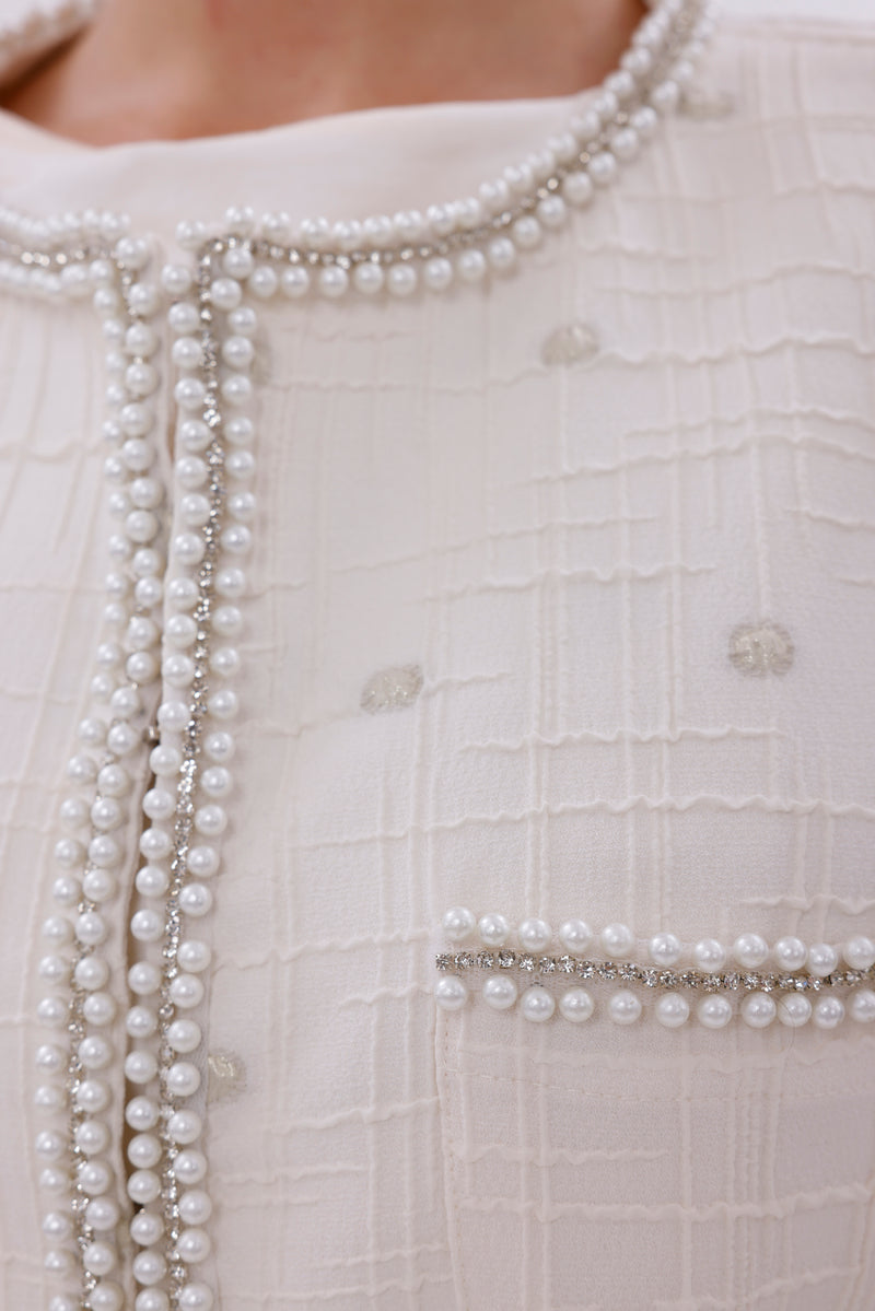 MY3 Pearl Jacquard Set Ecru