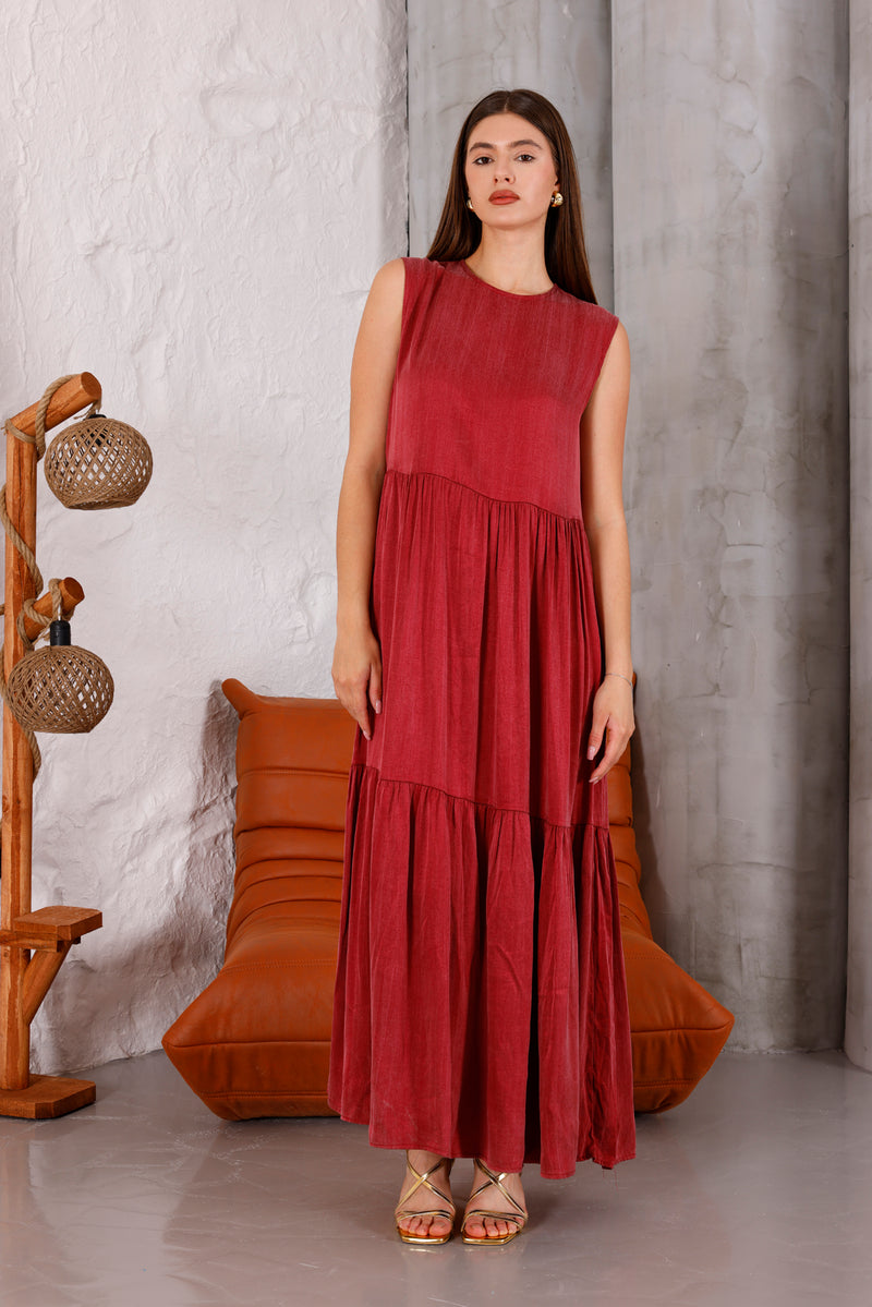 FTZ Allison Qupra Dress Burgundy