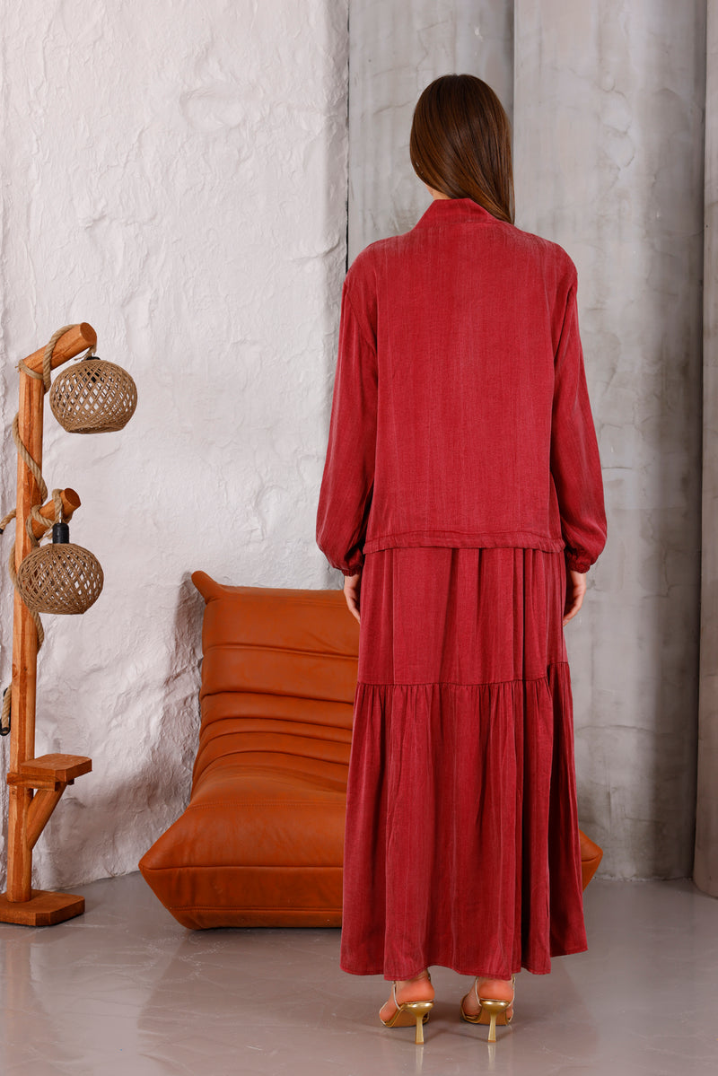 FTZ Allison Qupra Dress Burgundy