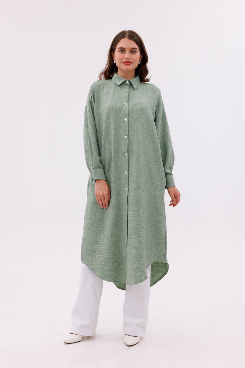 AFL Daisy Long Shirt Almond Green