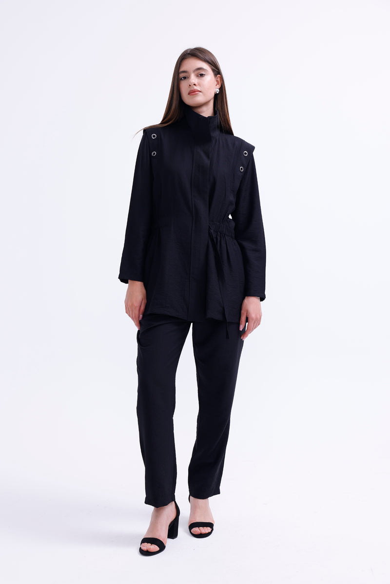 PYT Marjoria Vest Set Black