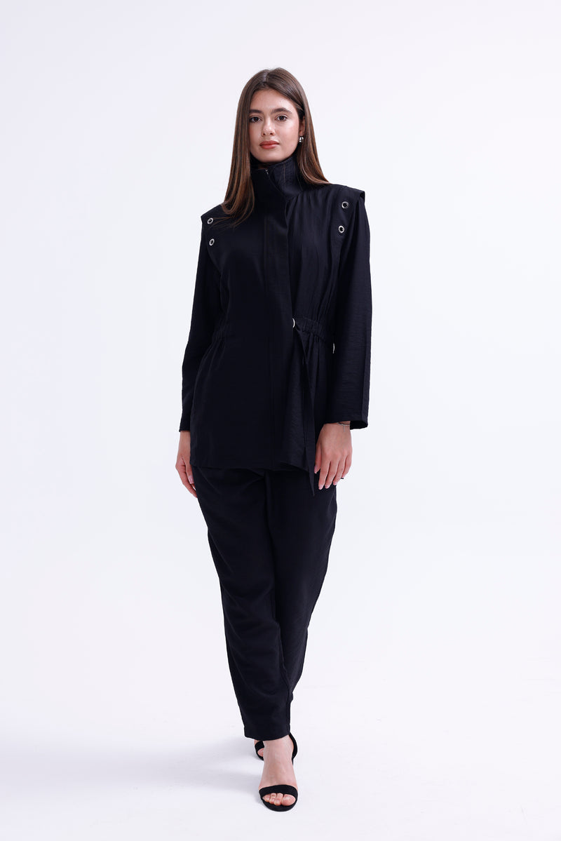 PYT Marjoria Vest Set Black