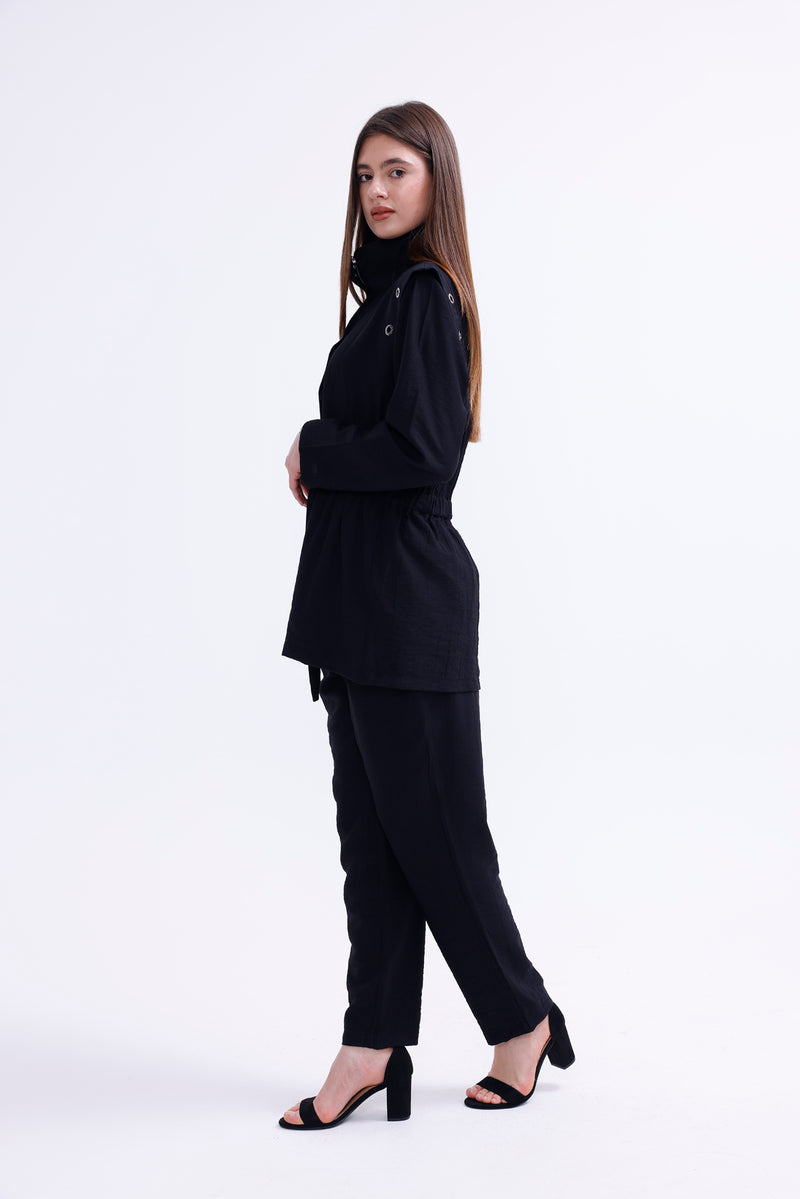 PYT Marjoria Vest Set Black