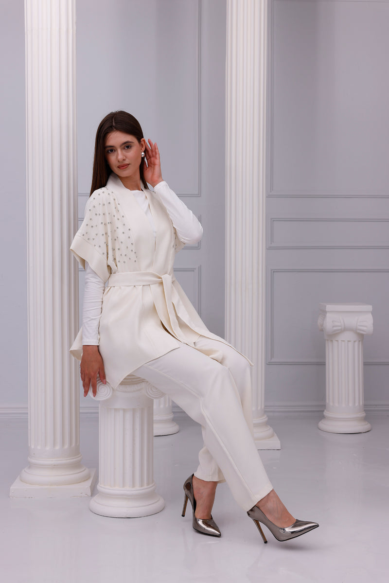 FTZ Lainey Rhinestone Set Ecru