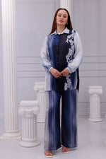 F&G 3 Pc Sateen Set Navy Blue