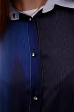 F&G 3 Pc Sateen Set Navy Blue
